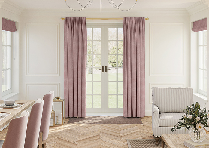 Florence Faux Suede, Petal Pink - Made to Measure Curtains - Image 3